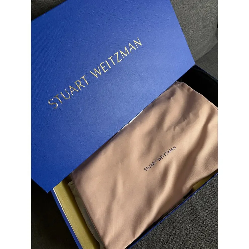 New Stuart Weitzman Lowland Black Suede Over The Knee Boots Size 9.5 Womens $950